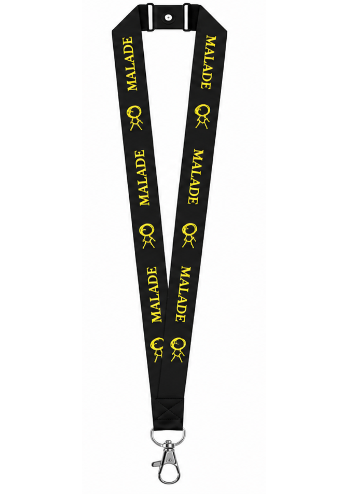 MALADE BLACK AND YELLOW LANYARD