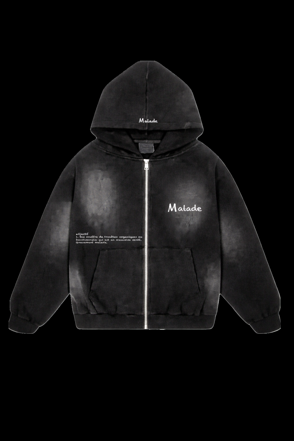 Malade Black Sun Faded Hoodie