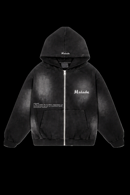 Malade Black Sun Faded Hoodie