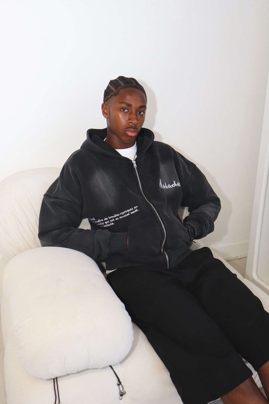 Malade Black Sun Faded Hoodie