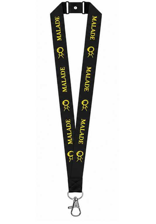 MALADE BLACK AND YELLOW LANYARD